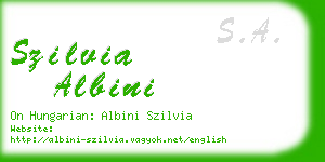 szilvia albini business card